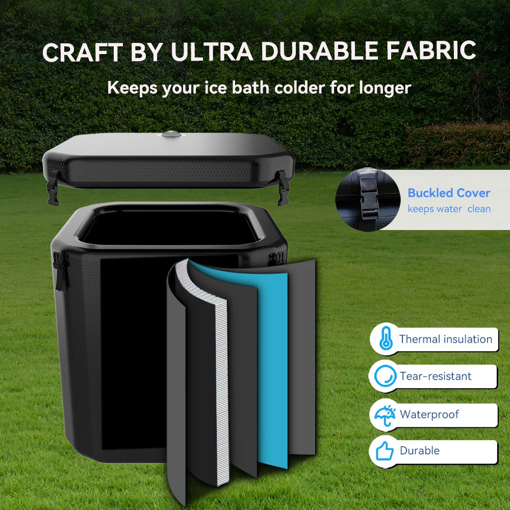 Inflatable Ice Bath Barrel With Cover