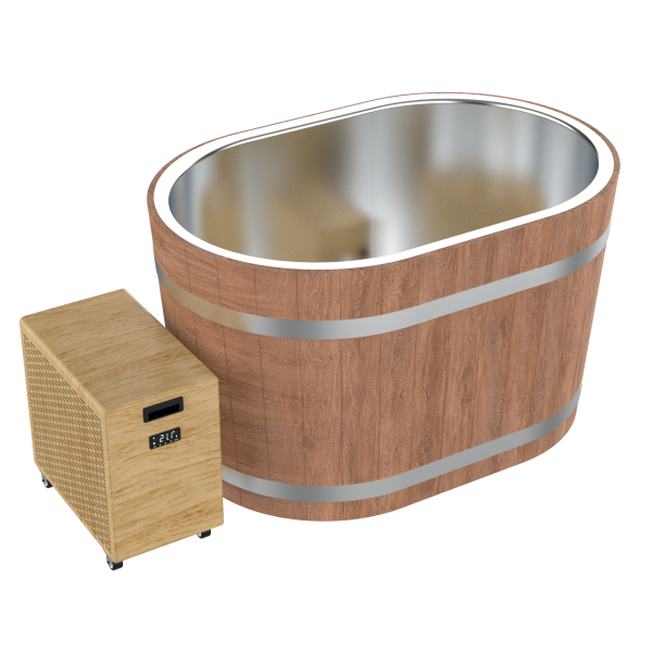 Natural Wood Ice Bath Tub with Chiller - Image 3