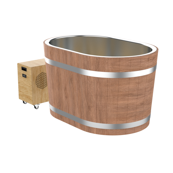 Natural Wood Ice Bath Tub with Chiller - Image 5