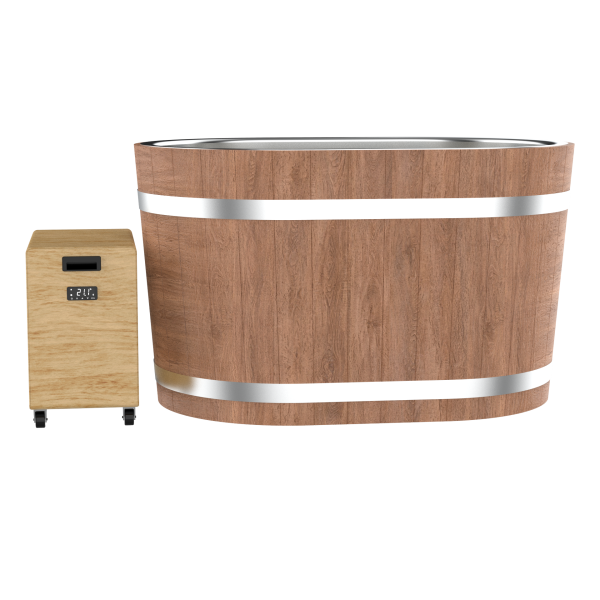 Natural Wood Ice Bath Tub with Chiller